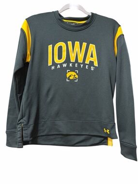 Under Armour Women’s Iowa Hawkeyes Black & Yellow Crew Sweatshirt